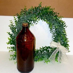 Vintage Amber Clorox Glass Bottle